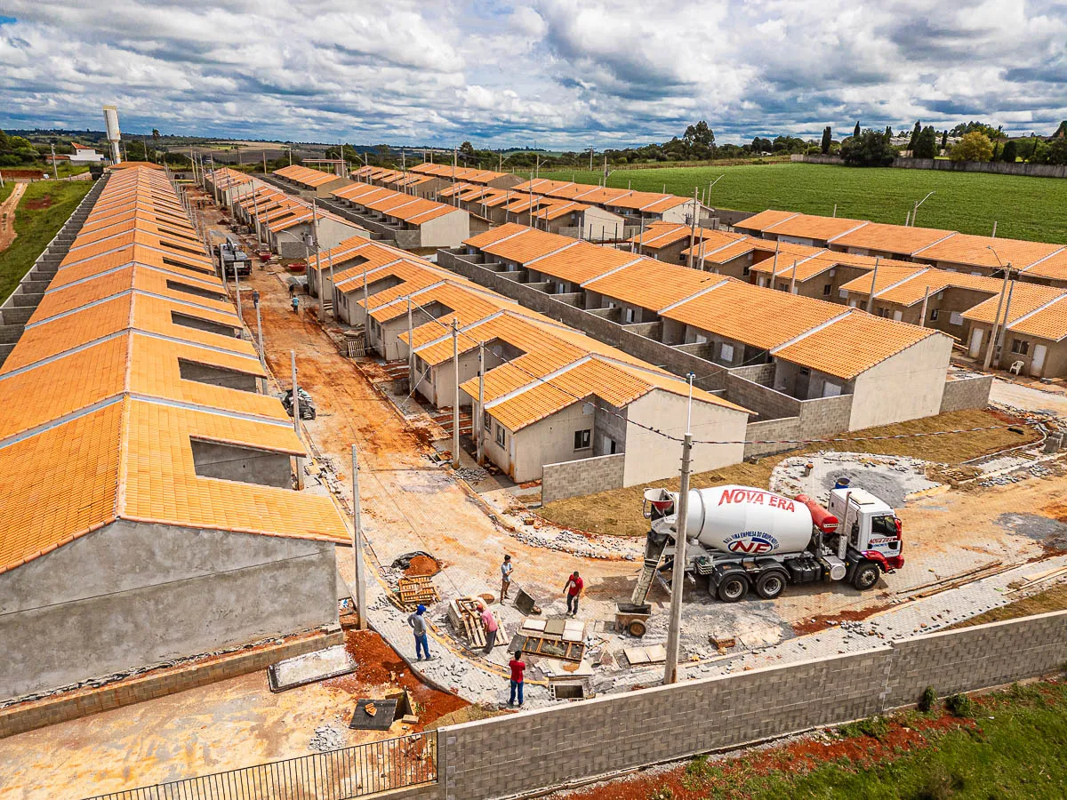 Vista aérea das quadras em construção do Quality Life Itapê